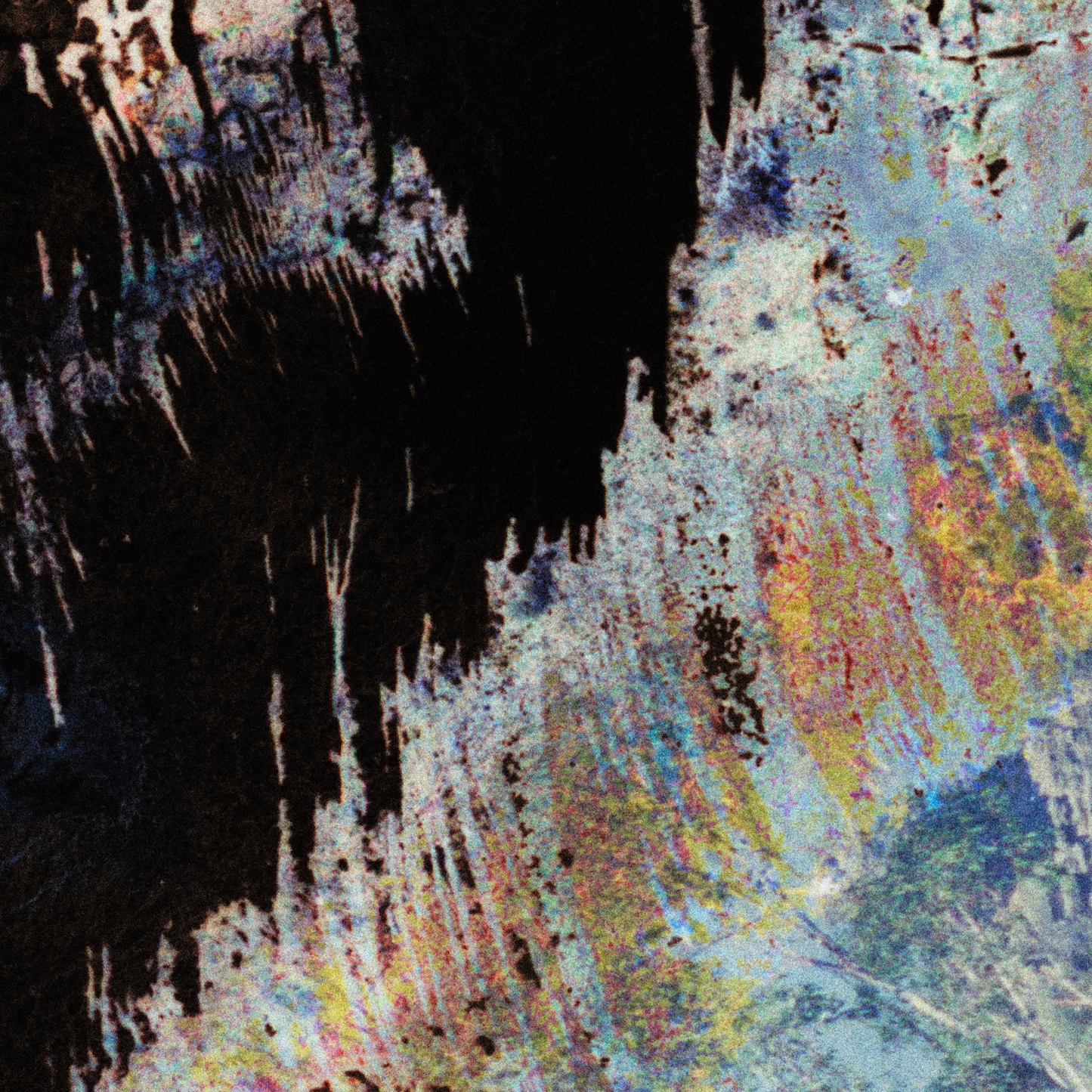 Close-up detail of Naturalia I #010 showing multicolour abstract texture and surface