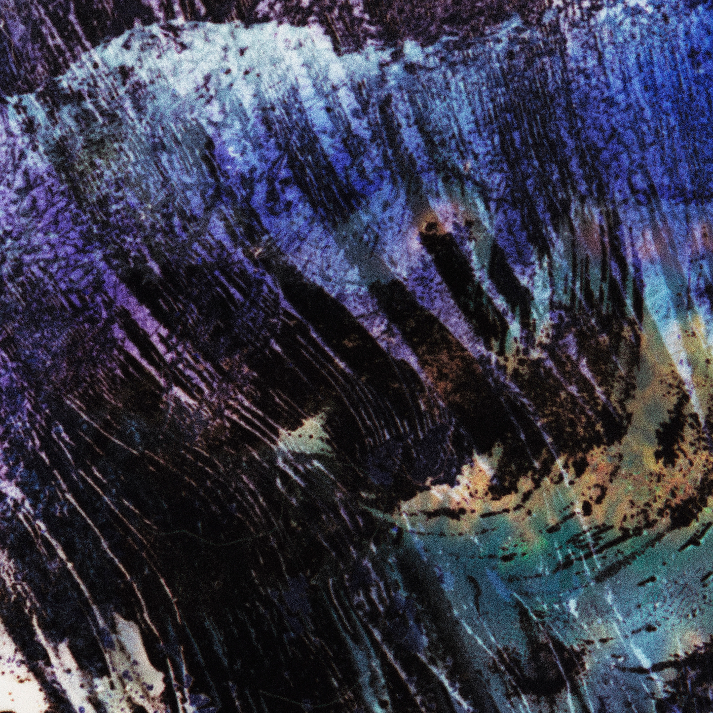 Close-up detail of Naturalia I #012 showing multicolour abstract texture and surface