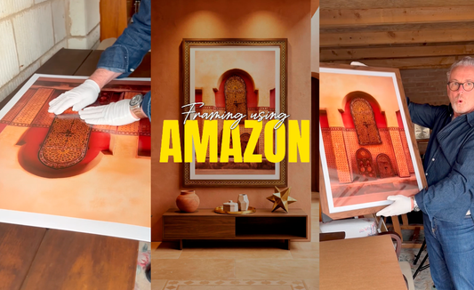 Step-by-step guide to framing a 20x30 inch fine art print at home using an Amazon frame