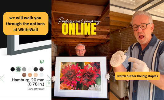 Bespoke fine art print framing service in partnership with WhiteWall Germany — museum-quality framing for photography prints