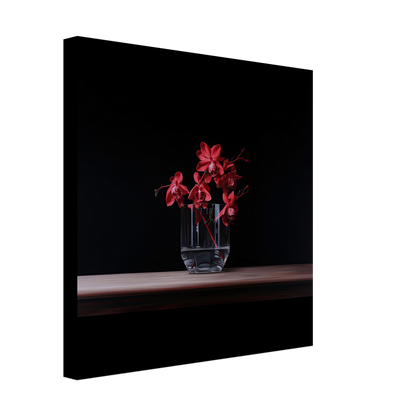 Red Orchid in glass vase  #03 - Photography / Ai / Digital Painting