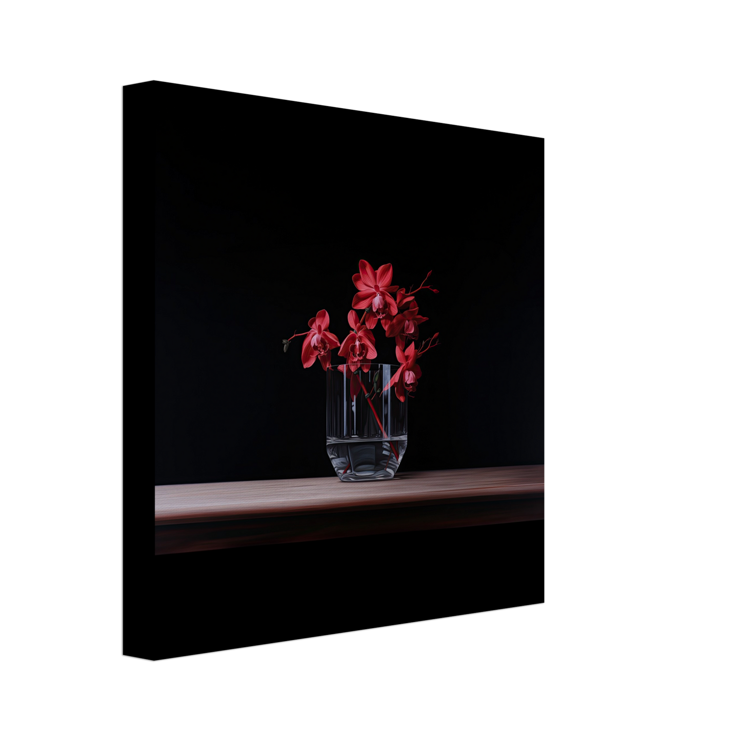 Red Orchid in glass vase  #03 - Photography / Ai / Digital Painting