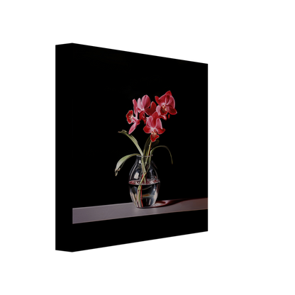 Red Orchid in glass vase  #02 - Photography / Ai / Digital Painting