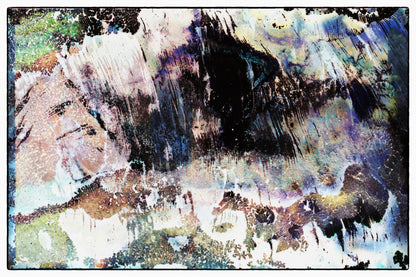 Abstract art with a mix of colors and textures