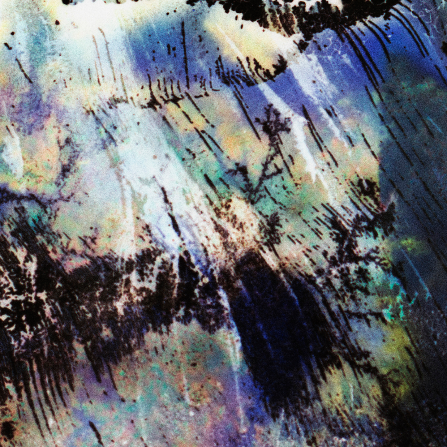 Close-up detail of Naturalia I #003 showing multicolour abstract texture and surface