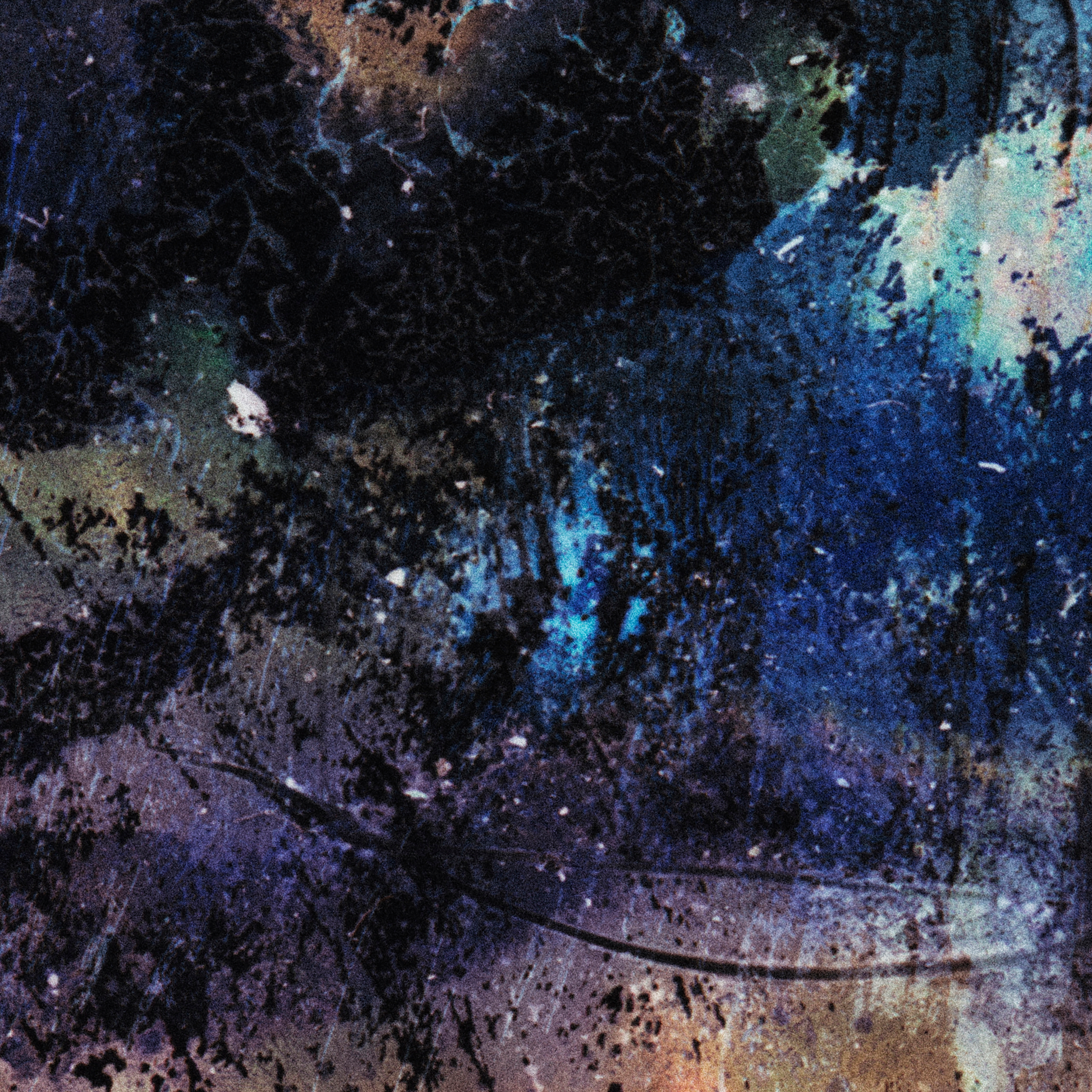 Close-up detail of Naturalia I #007 showing multicolour abstract texture and surface
