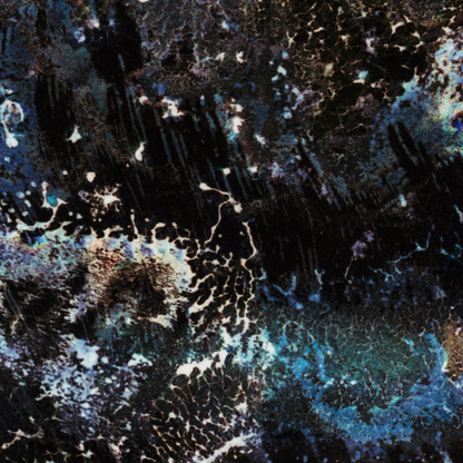 Close-up detail of Naturalia I #011 showing black and blue abstract texture and surface
