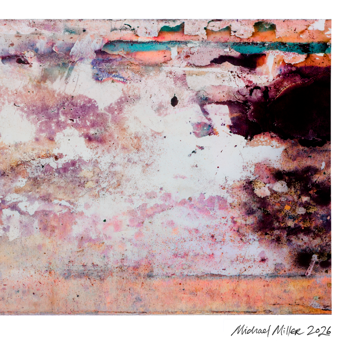 Close-up detail of Naturalia II #020, an original abstract fine art photographic print, showing lavender, purple and white tonal patterns.

