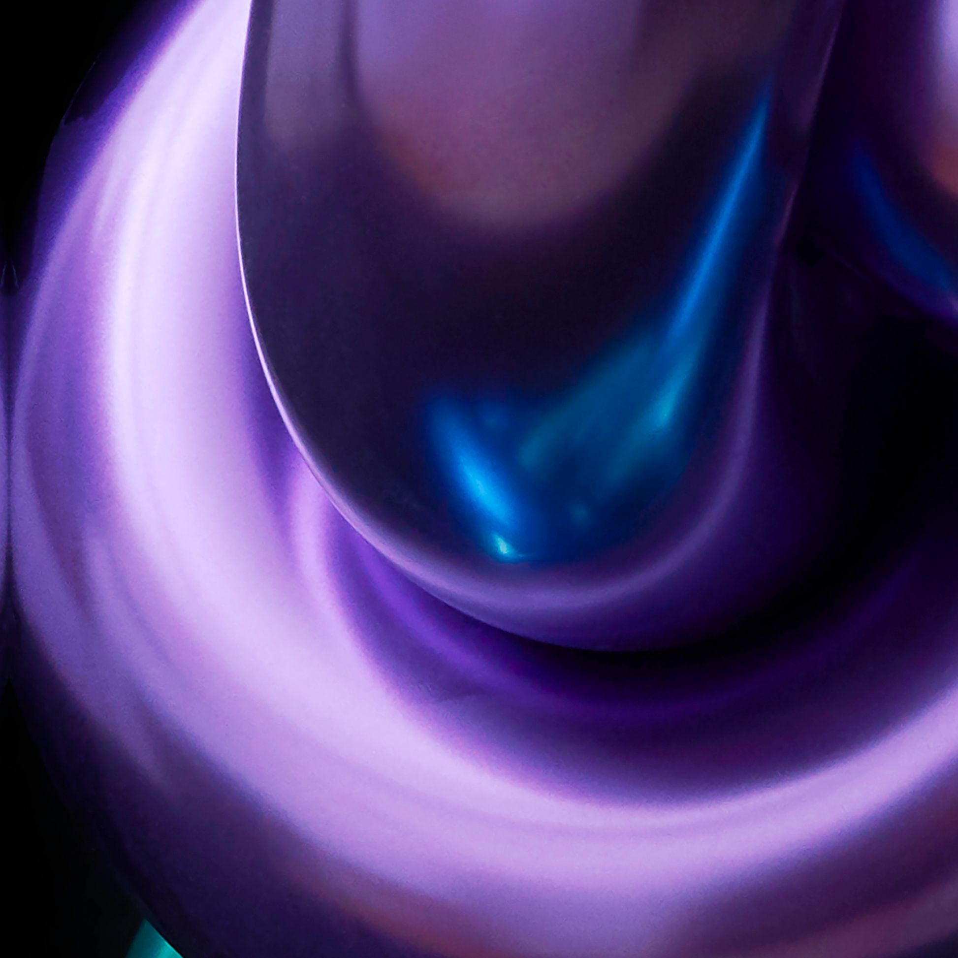 Close-up of a purple and blue labstract shapes