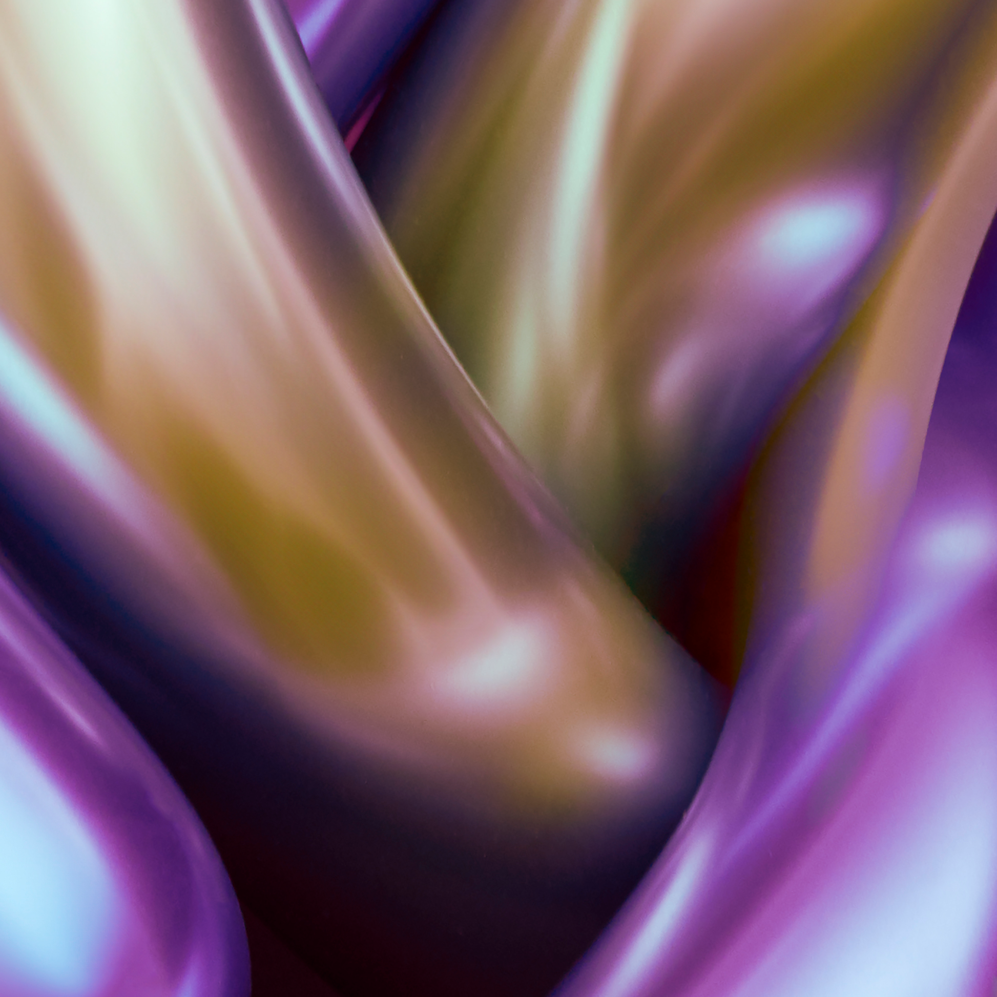 Close-up of abstract purple and gold shapes