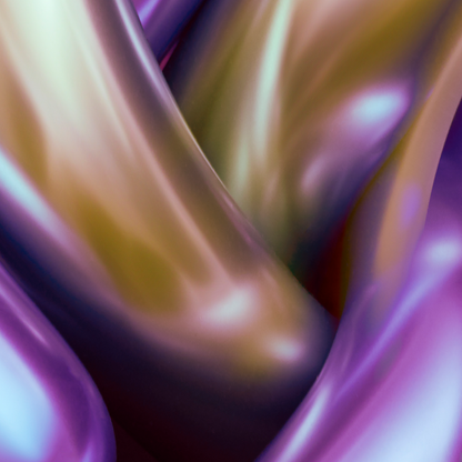 Close-up of abstract purple and gold shapes