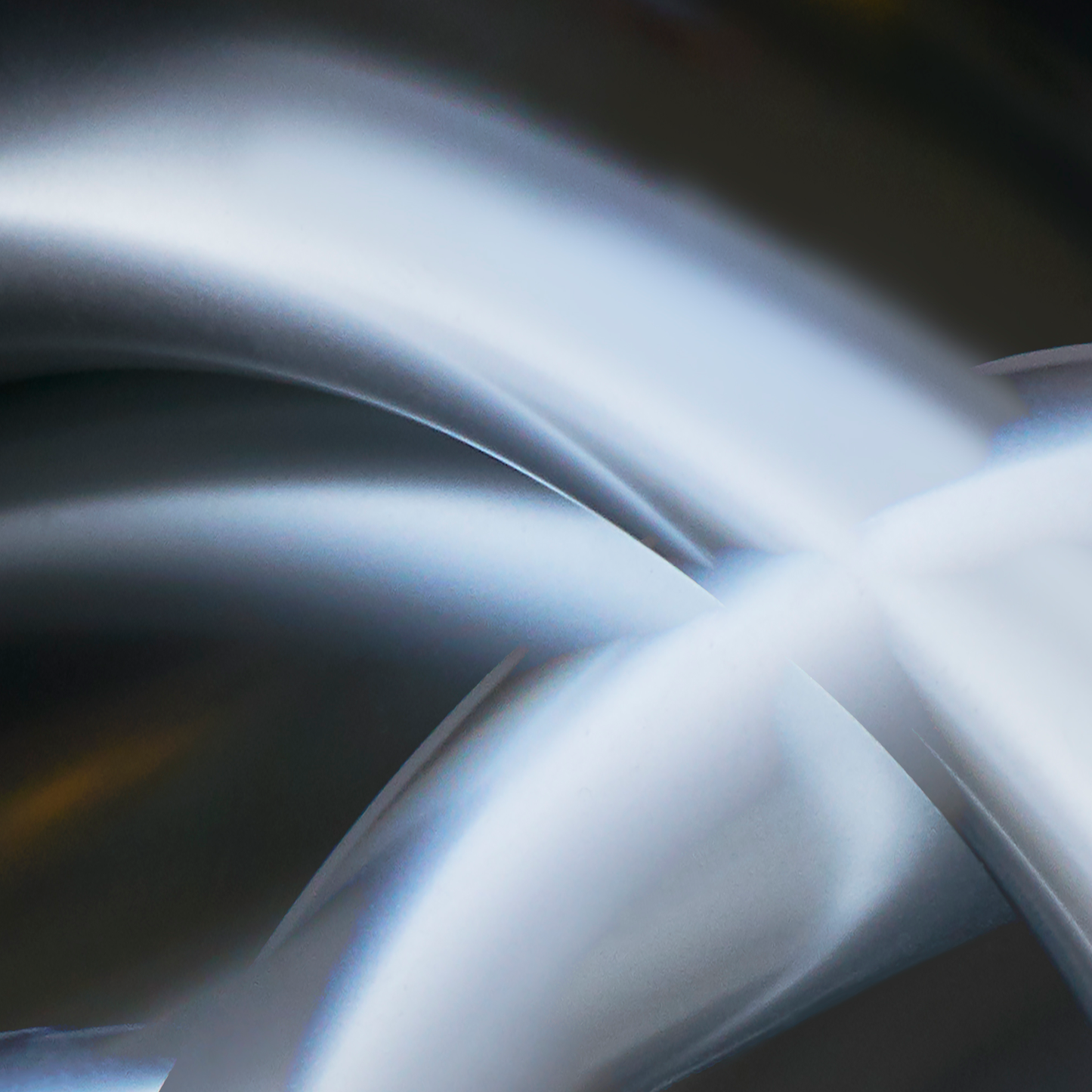close-up of abstract photograph showing silver object