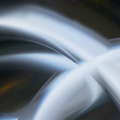 close-up of abstract photograph showing silver object