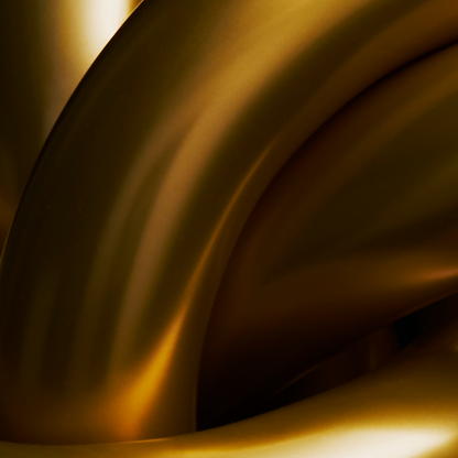 Close up of photograph of gold anstract shapes