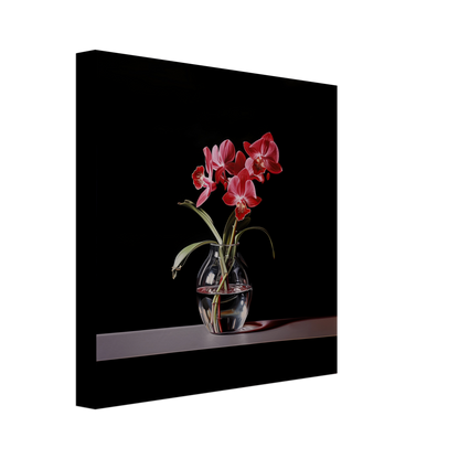 Red Orchid in glass vase  #02 - Photography / Ai / Digital Painting