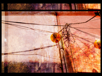 Multiple exposures of the city and a lantern in Taiwan  