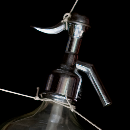 Detail of photograph of memories series 1 suspended objects - this is a soda syphon