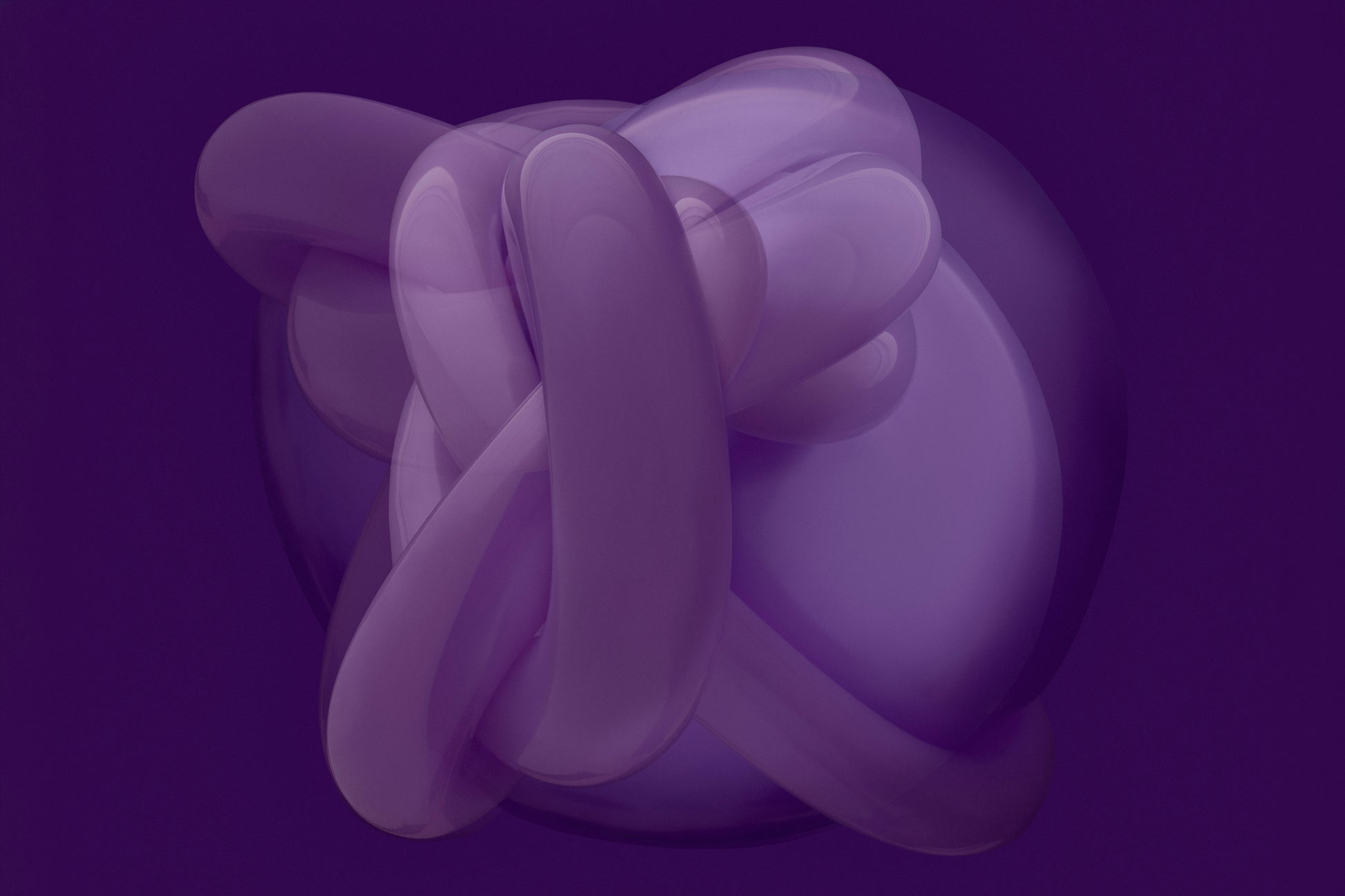 3D rendered abstract shape on a purple background