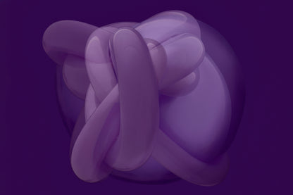 3D rendered abstract shape on a purple background