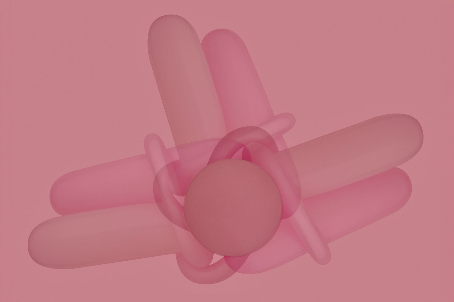 Pink abstract sculpture on a pink background