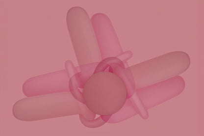 Pink abstract sculpture on a pink background